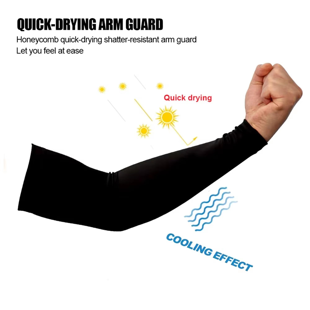 1Pcs Sports Arm Compression Sleeve Basketball Cycling Arm Warmer Summer Running UV Protection Volleyball Sunscreen Bands